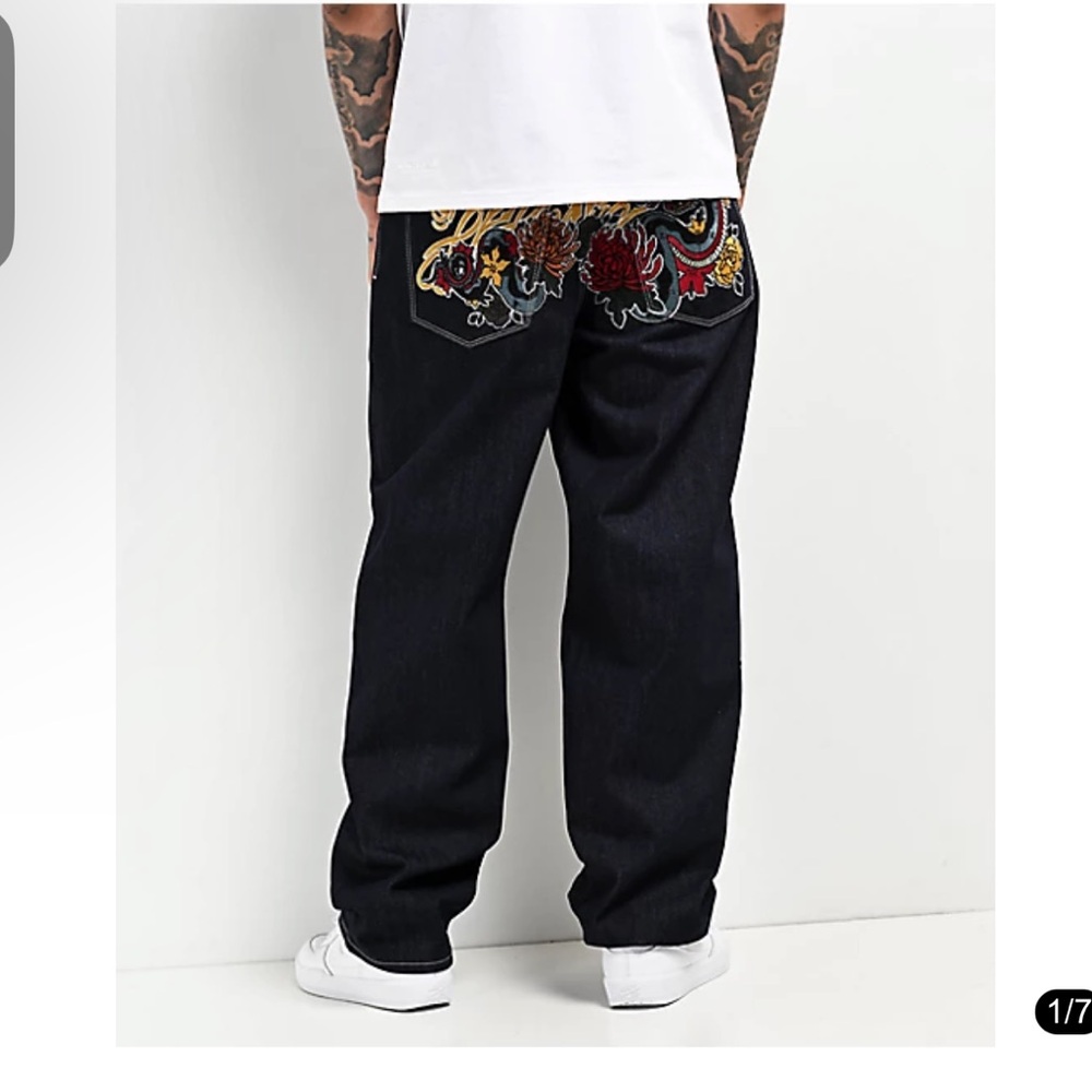 Zumiez Men’s Ninth Hall Ambush Dragon Raw Indigo Denim Loose Fit Jeans